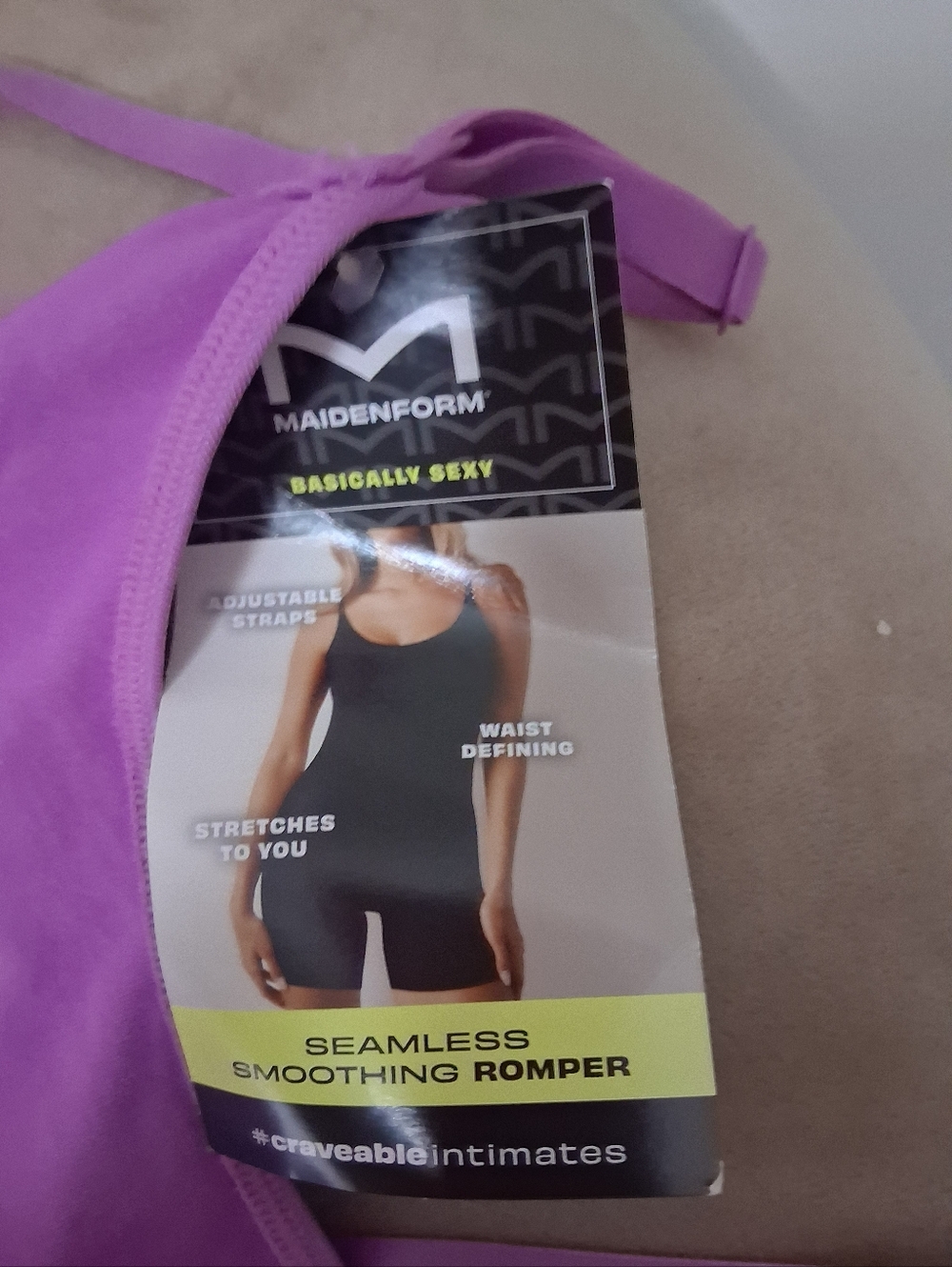 Maidenform Seamless Smoothing Romper in Bright Purple M